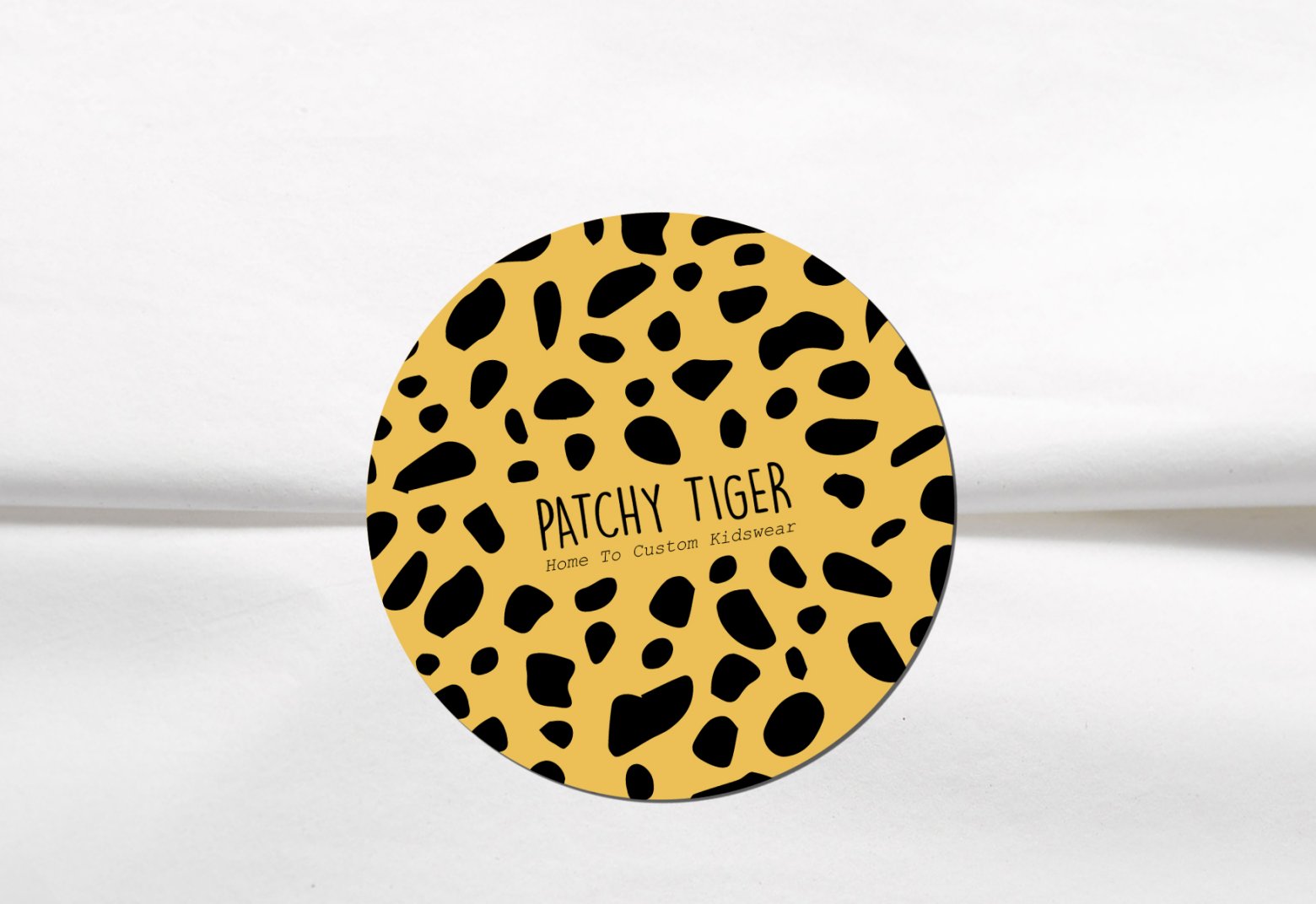 Gold spotted Patchy Tiger packaging label