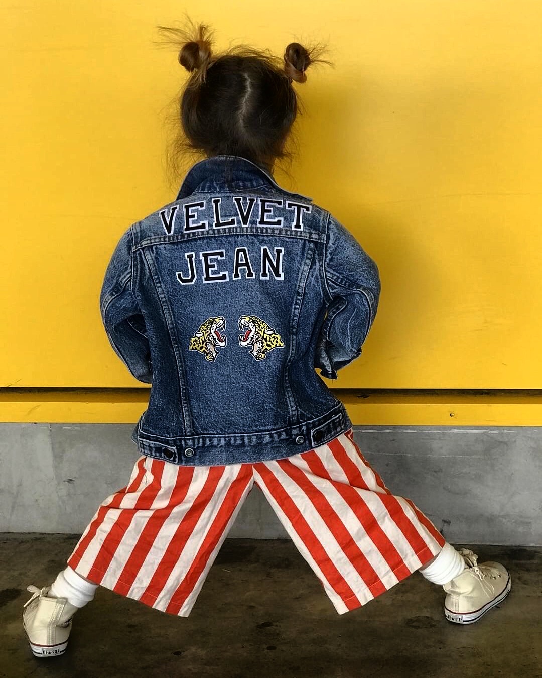 Patchy Tiger personalised Velvet Jean denim jacket